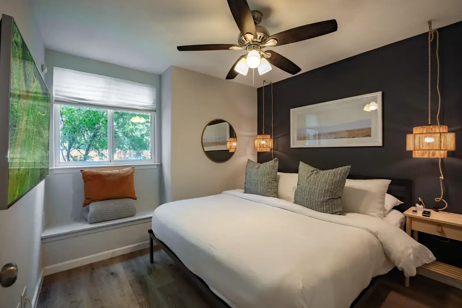 Primary bedroom with a king bed