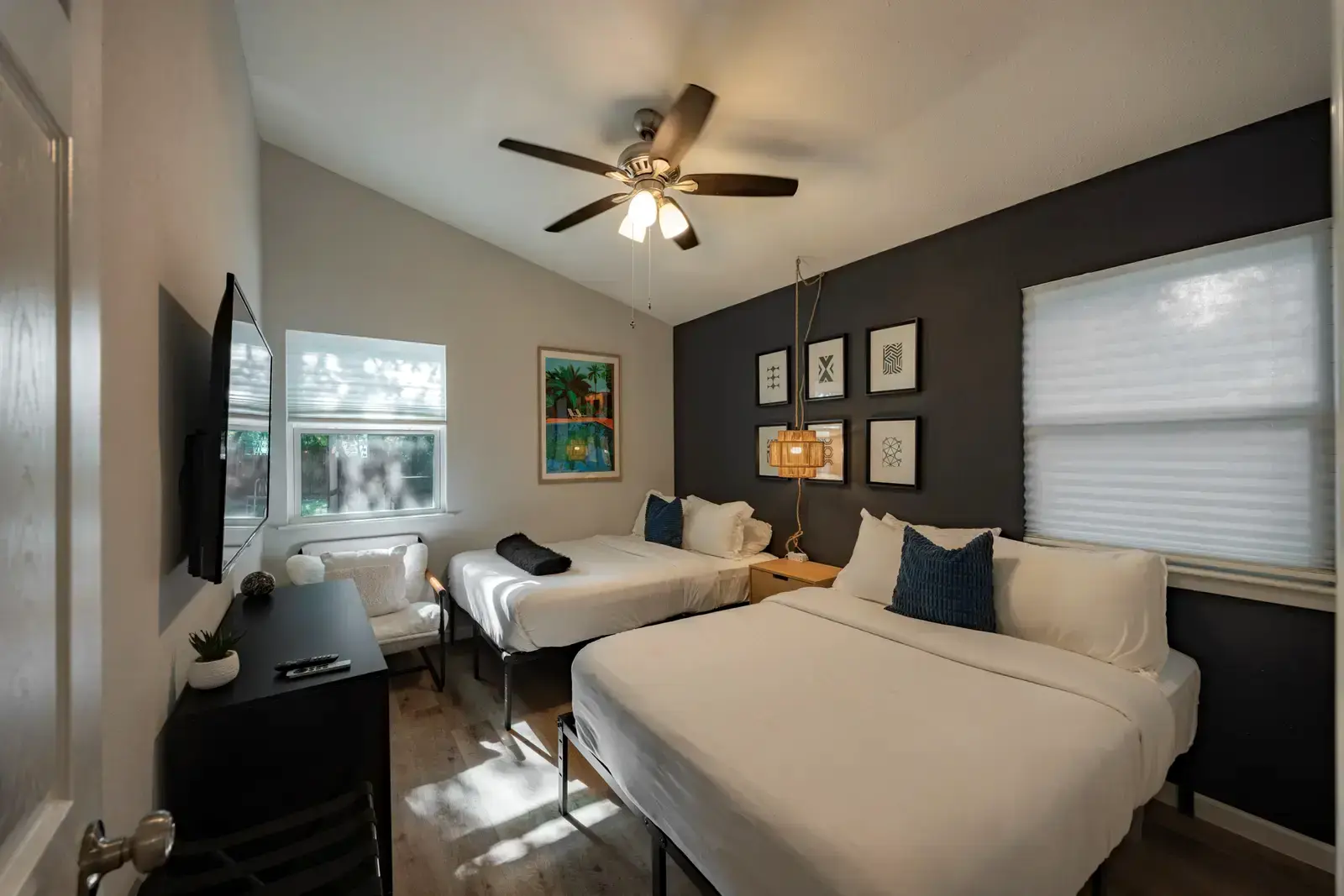 Bedroom with two double beds